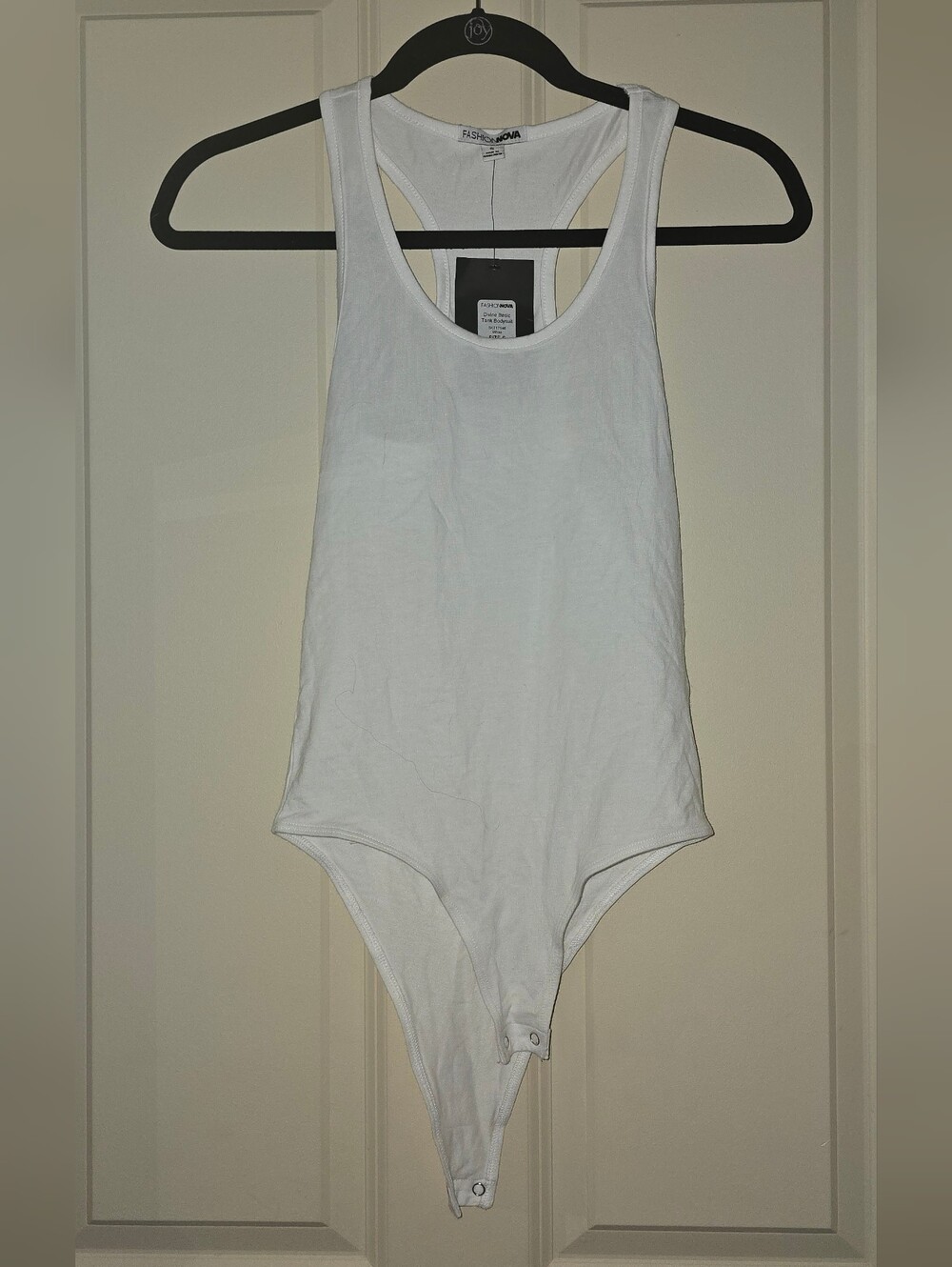 NWT Fashion Nova White Racerback Bodysuit